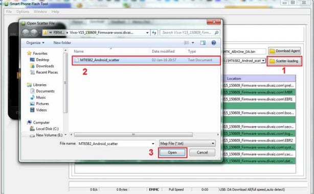 pilih file Android_Scatter