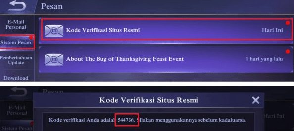 Kode verifikasi redeem code