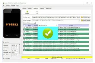 proses flashing Lenovo A850 Berhasil