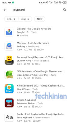 Aplikasi keyboard Xiaomi